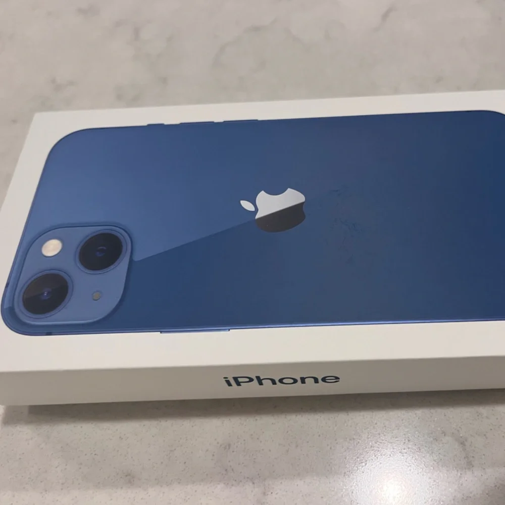 Apple iPhone 13 Gift Box and Original Charging Cord - Blue